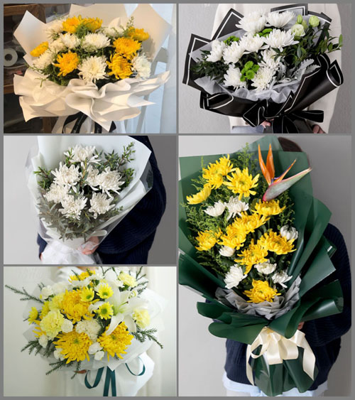广东揭阳市普宁市梅林镇尖石村白事花束代送
